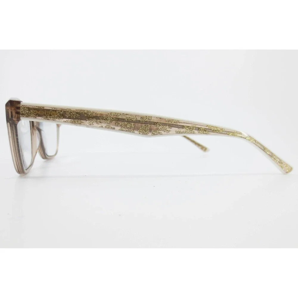 Bebe BB5242 200 Topaz Glitter Eyeglasses Frames 55-16-135 Brown Gold Womens